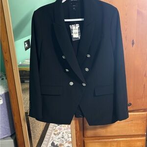 Express Black Blazer Tailored Fit Notched Lapels